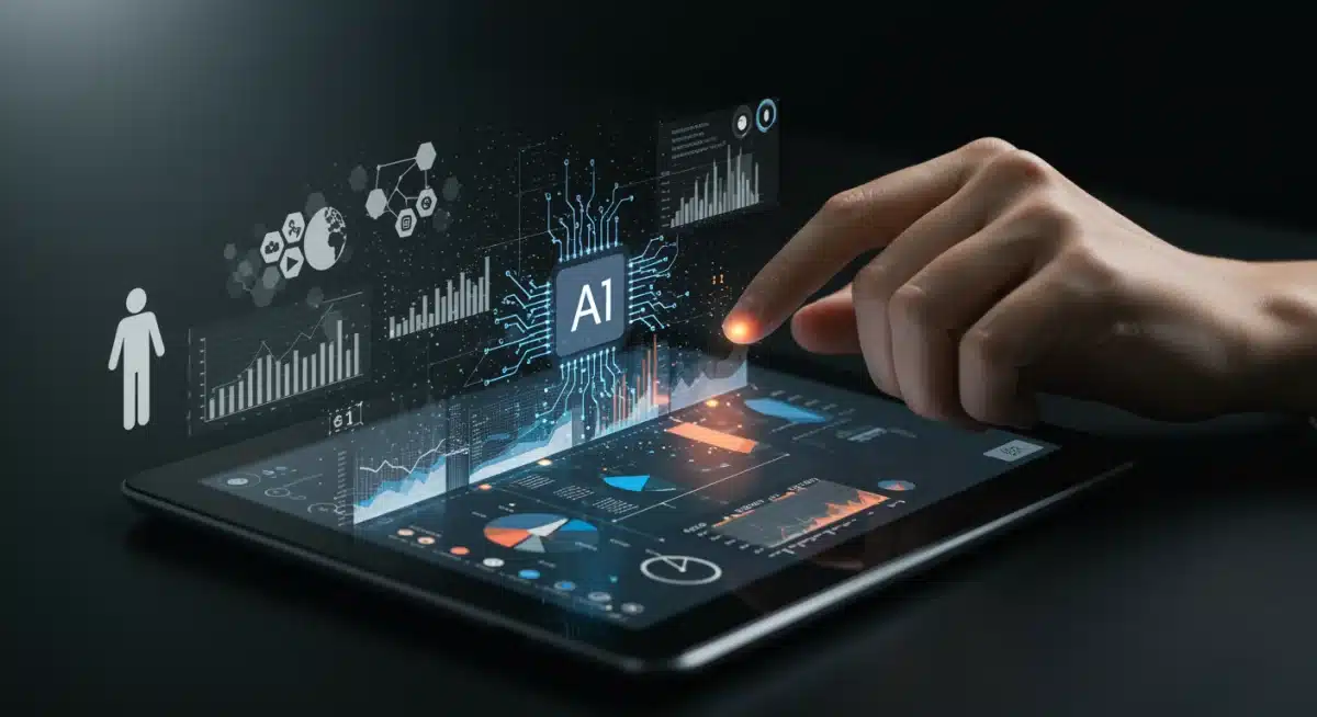 AI algorithm processing customer data for content personalization