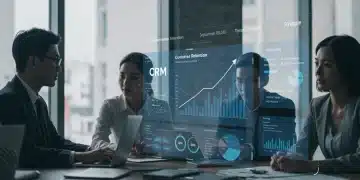 Customizable CRM dashboard showing improved customer retention trends