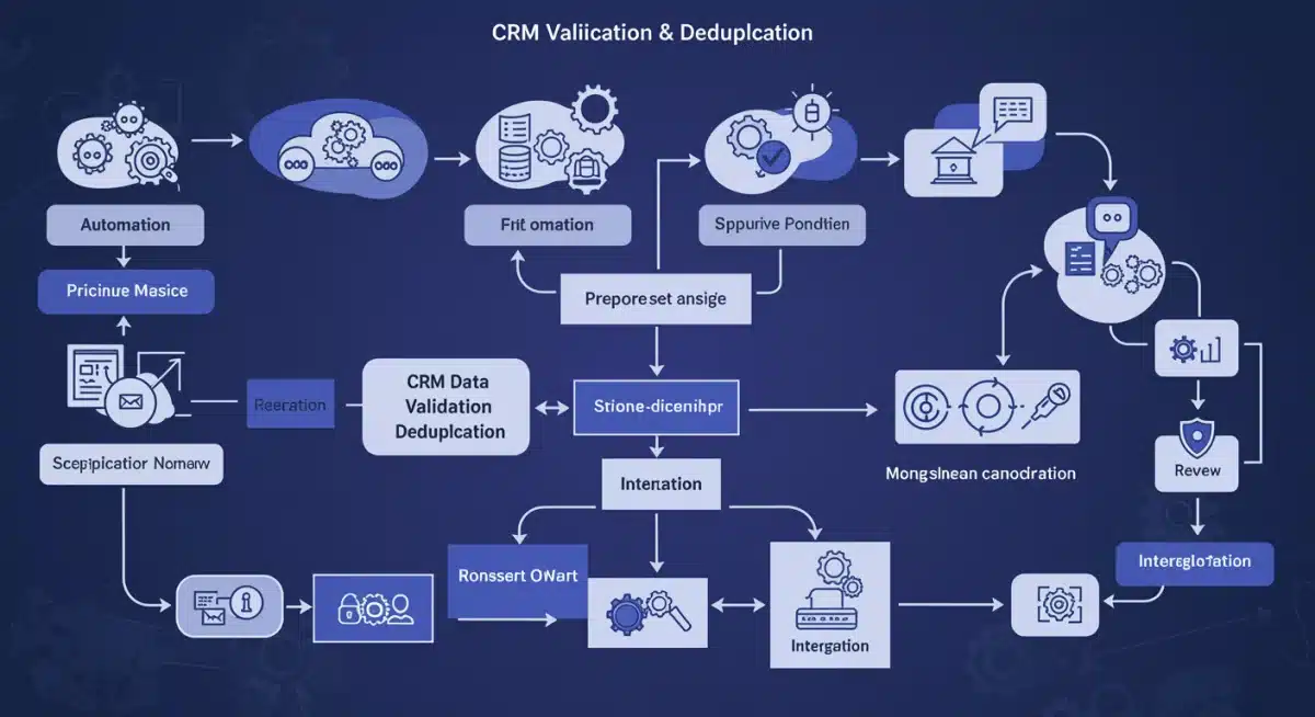 CRM data validation and cleansing process flowchart
