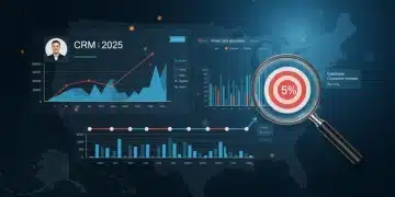 CRM dashboard showing lead nurturing progress and 5% US conversion target by March 2025
