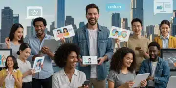 Diverse customers enjoying personalized digital and physical brand experiences in the US, reflecting the experience economy.