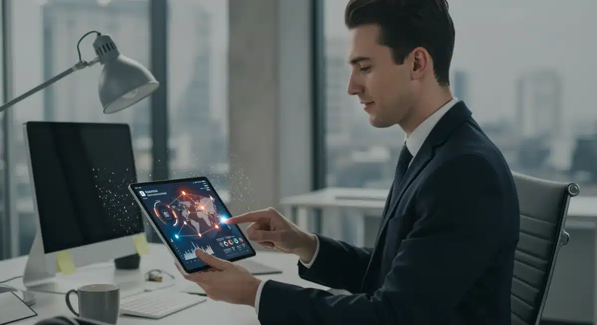 Sales professional using AI-powered CRM for customer personalization