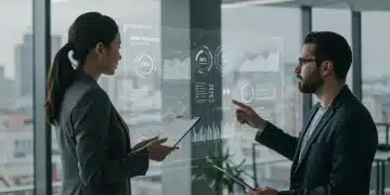 US business team analyzing CRM and ABM data for enhanced engagement