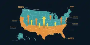 Demographic map of the US highlighting high-potential customer segments for 2025