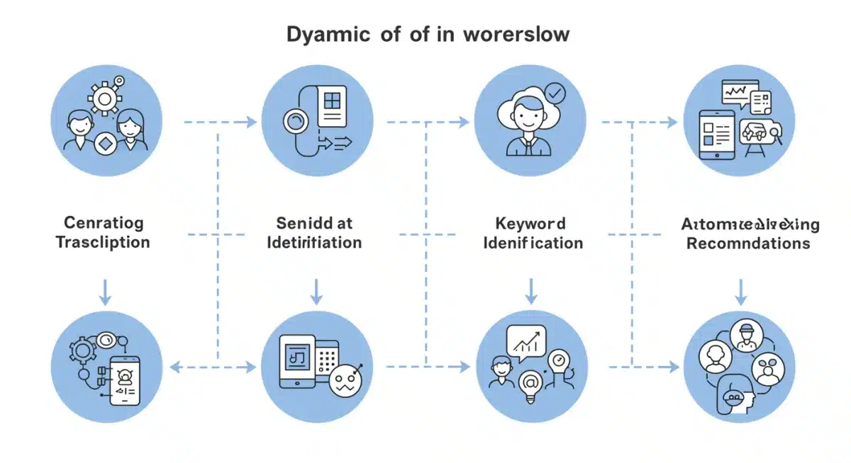 Infographic showing Voice AI sales workflow and benefits